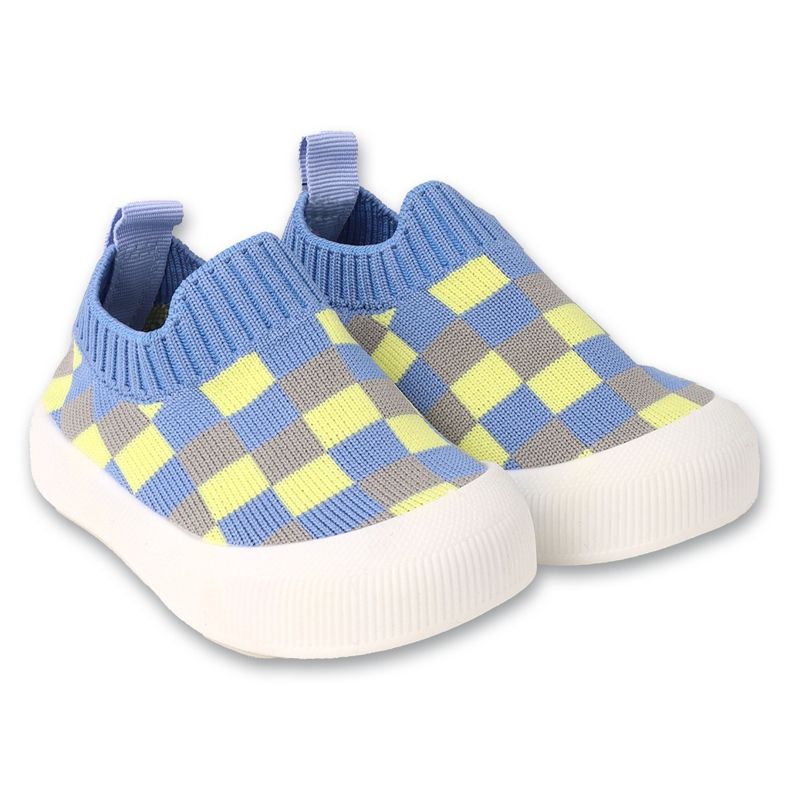 Pantofi de bebelusi albastri Befado cu model in carouri galbene si gri 002P063 albastru Pantofi de bebelusi albastri Befado cu model in carouri galbene si gri 002P063 albastru
