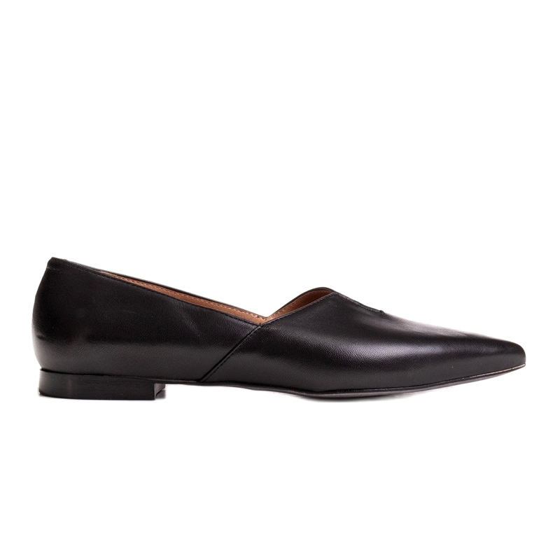 Marco Shoes Ballerinas pentru femei negre Marco 1285 cu o tăietură negru