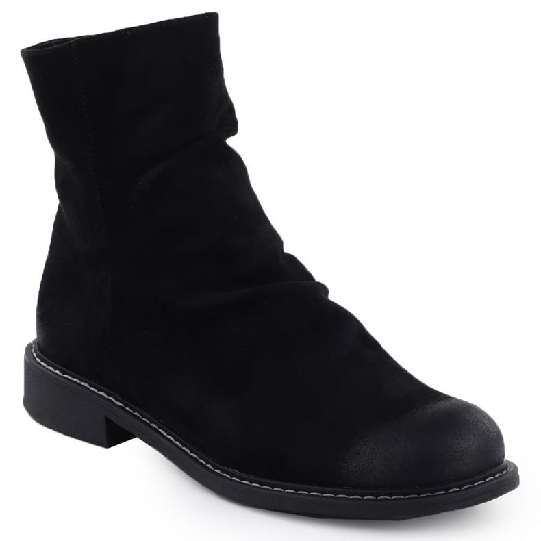 Cizme de piele de căprioară pentru femei Black Potocki Z25-SZ12716 negru