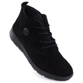 Cizme din piele pentru femei Black Rieker Z0022-00 negru Cizme din piele pentru femei Black Rieker Z0022-00 negru