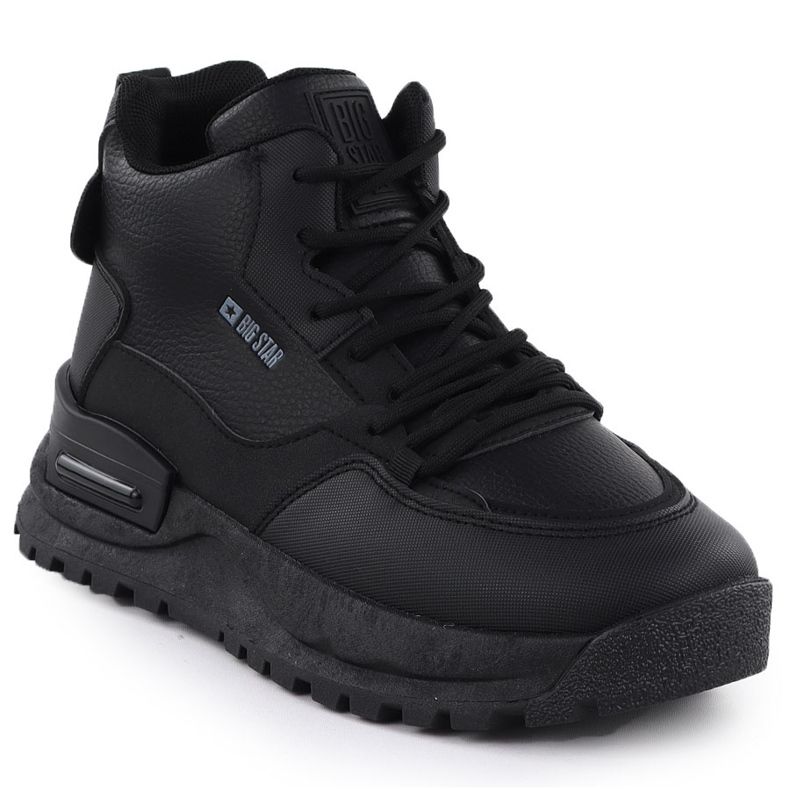 Adidașii pentru femei pe platforma Black Big Star SS274509 negru