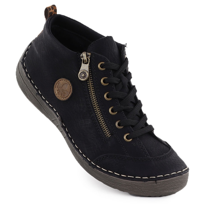Cizme negre confortabile pentru femei Black Rieker 52514-00