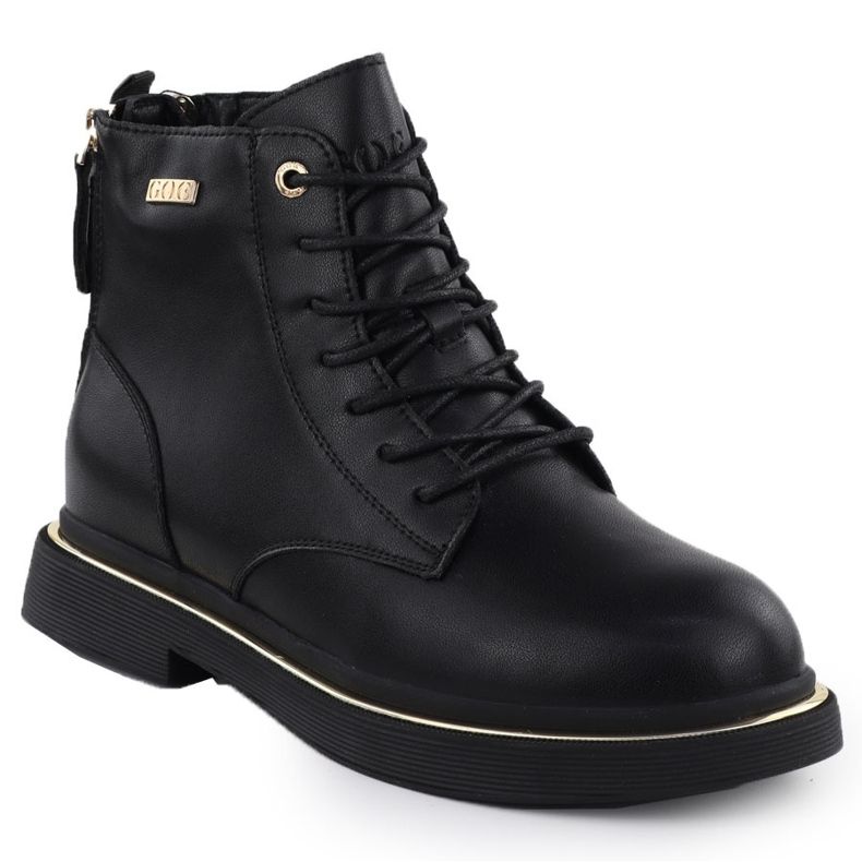 Cizme de piele pentru femei Black GOE SS2N4101 negru