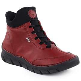 Cizme pentru femei izolate negru Rieker 55069-35 roșu