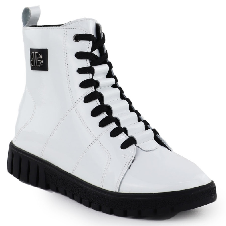 Cizme albe pentru femei izolate din piele Filippo DBT7273/25