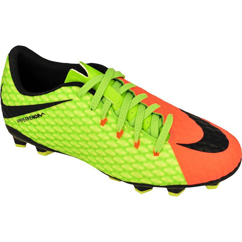 Ghete de fotbal Nike Hypervenom Phelon Iii verde, portocaliu verde