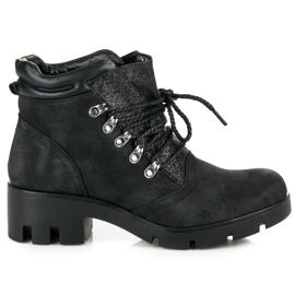 Vinceza Cizme de drumeție legate negru