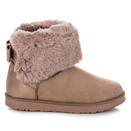 Kylie Mukluki cu un arc maro Kylie Mukluki cu un arc maro