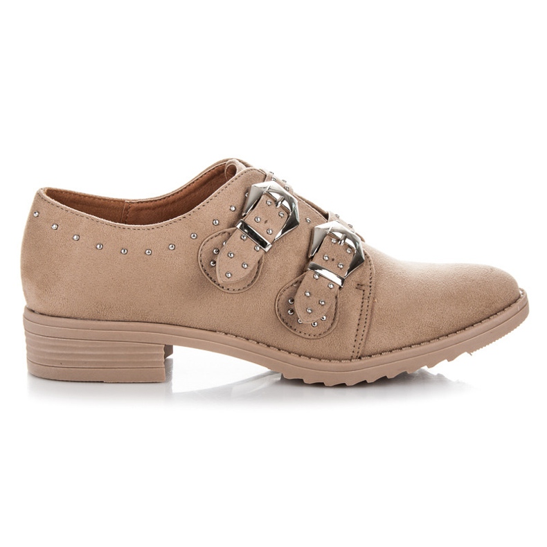 Fama Pantofi de piele intoarsa maro