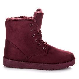 Seastar Trappers din piele de căprioară roșu