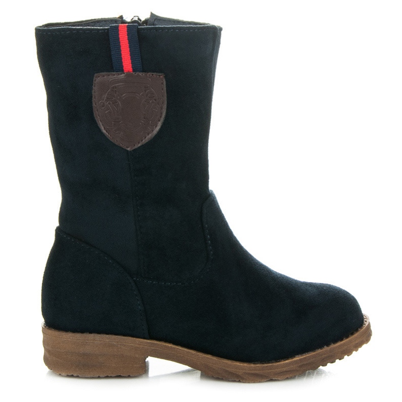 Top Shoes Cizme de piele intoarsa pentru copii albastru marin