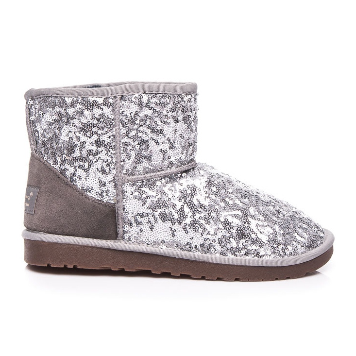 Torna Muklukes strălucitoare gri