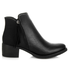 Vices New Collection Ghete Chelsea cu franjuri negru