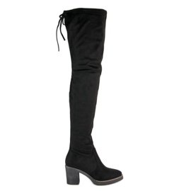 Seastar Cizme inalte din piele intoarsa negru Seastar Cizme inalte din piele intoarsa negru