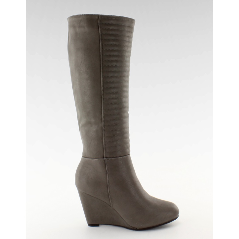 Cizmele matlasate BL3575 gri maro multicolor