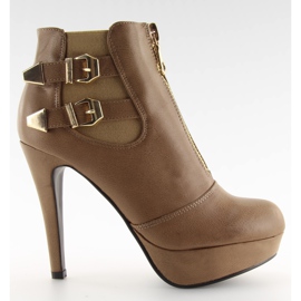 Cizme cu fermoar 1307 kaki Cizme cu fermoar 1307 kaki