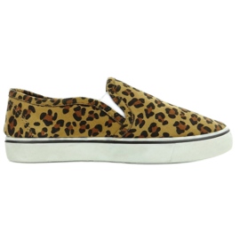 Pantofi slip-on C02 leopard maro