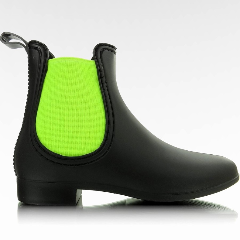 Cizme Galoshes Jodhpur PT27-KAL BLACK-green negru