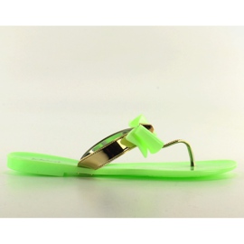 Meliski flip-flops T-9110 verde galben