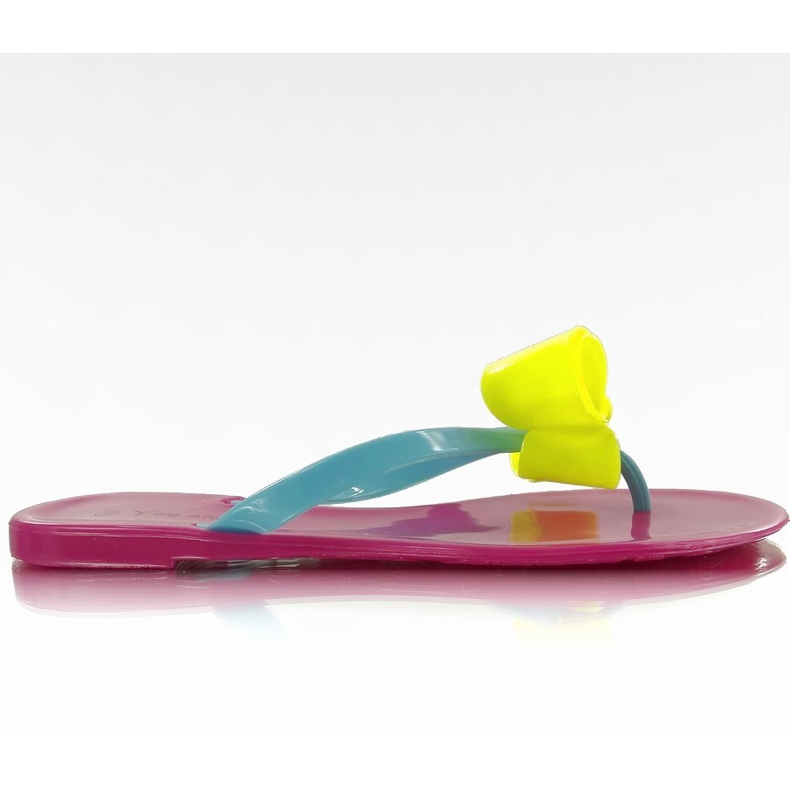 Flip-flops meliski IR-76 fuchsia roz galben albastru
