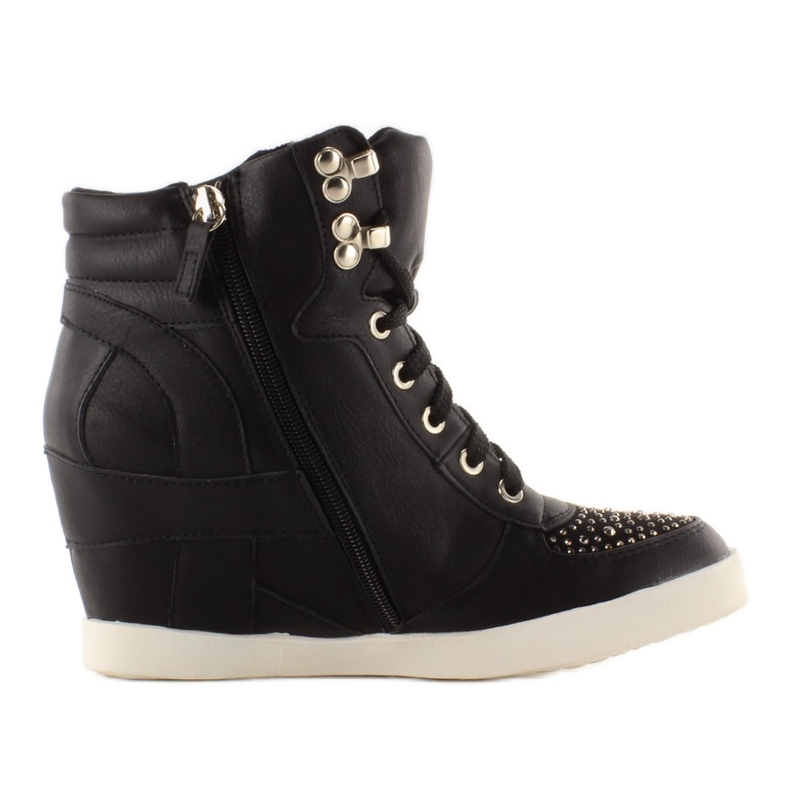 Adidași negri cu cârlige 8073 negru