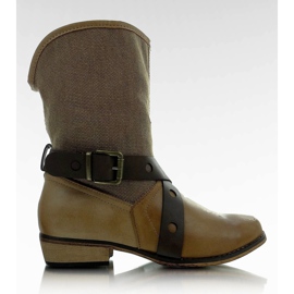 Cizme militare 11A5508 cămilă maro Cizme militare 11A5508 cămilă maro