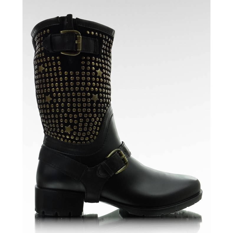 BL8 galoshes cu perne negre negru