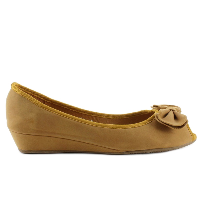 Balerina cu toc 8550 camel maro
