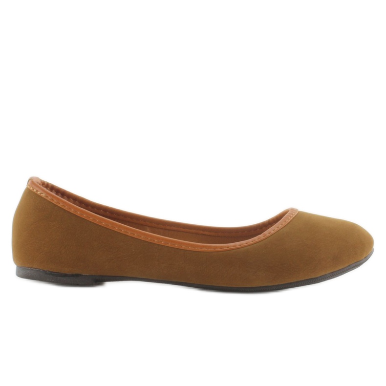 Balerini cu ornamente A310 camel maro