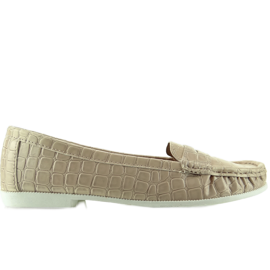 Mocasini dama piele de sarpe Bej Mocasini dama piele de sarpe Bej