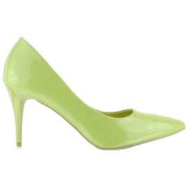 Pompe un stiletto un toc confortabil Galben multicolor
