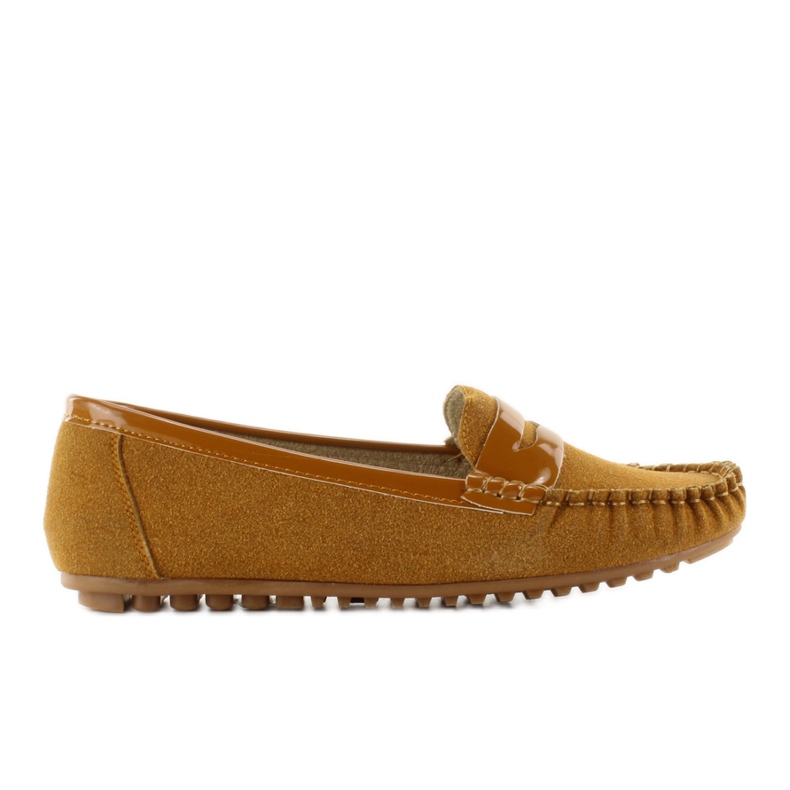 Mocasini de dama din piele intoarsa BLZ-06 camel maro