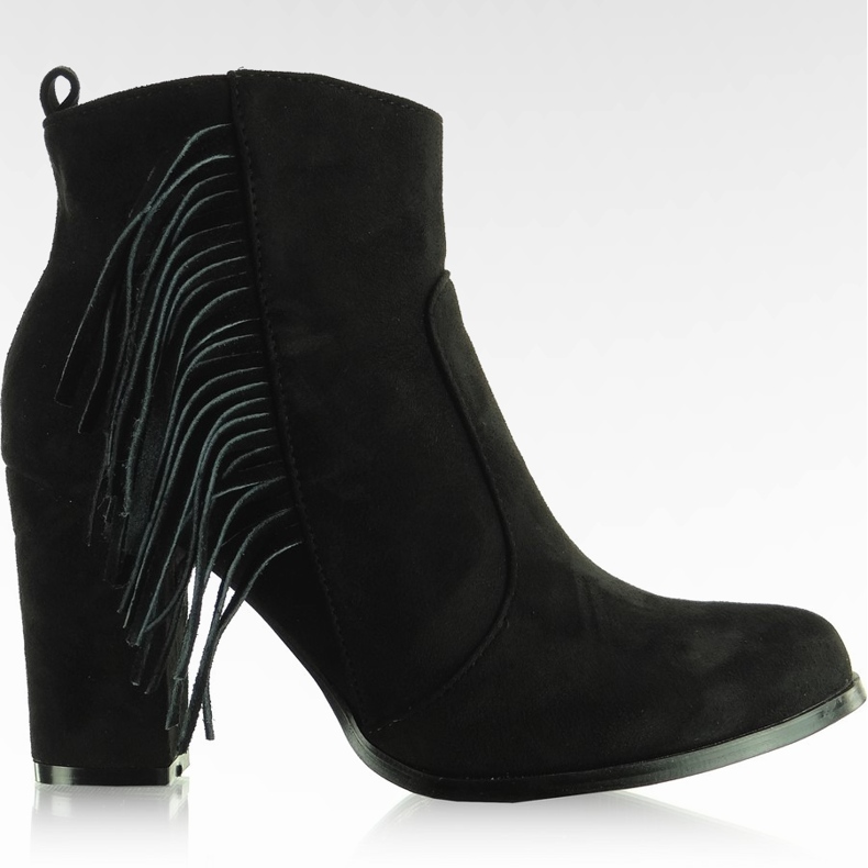 Cizme cowboy cu franjuri A-238 Negru