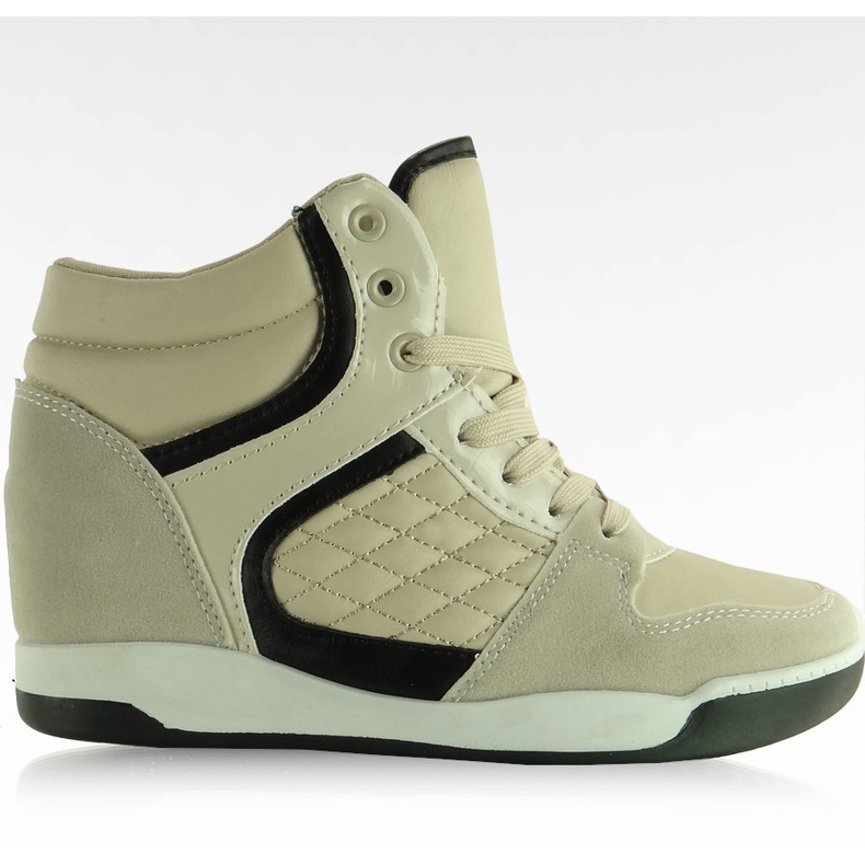 Adidași din piele de căprioară BKA-127 Caise maro multicolor