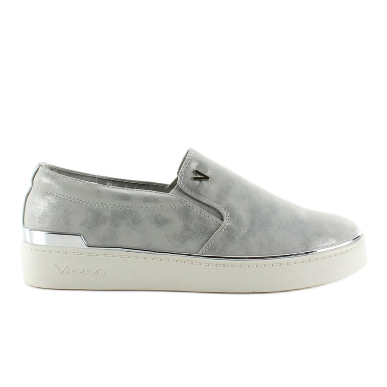 Slip-on cu ornament metalic 786 Grey gri