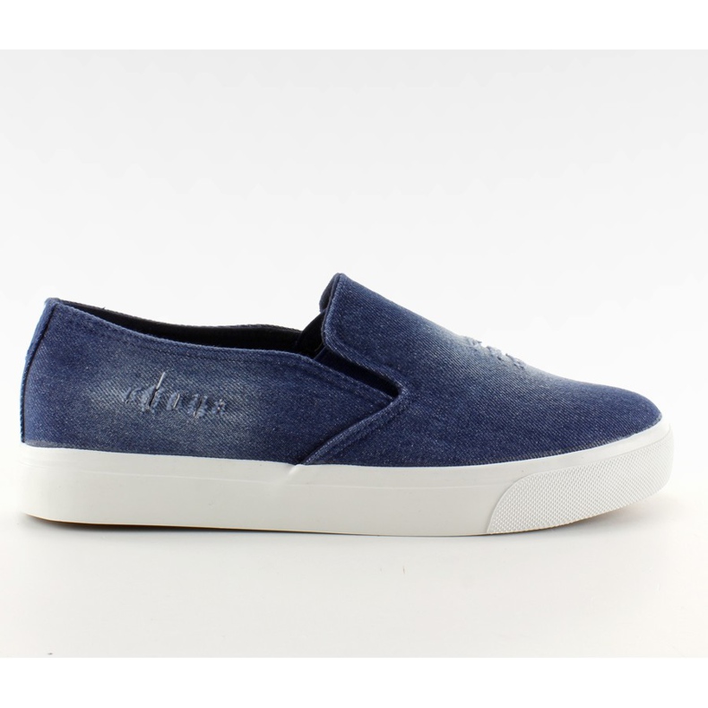 Tenisi slip-on din denim K-89 D. albastru albastru marin Tenisi slip-on din denim K-89 D. albastru albastru marin