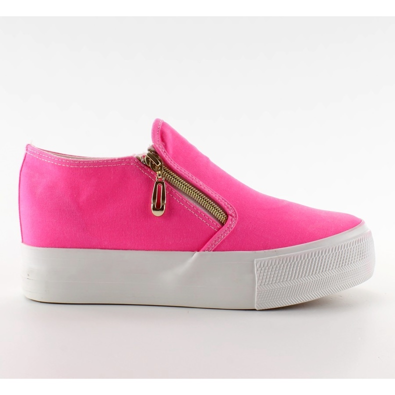 Wedge Slip-on cu fermoar NG620 Pink roz