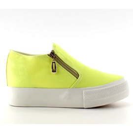Wedge Slip-on cu fermoar NG620 Yellow galben Wedge Slip-on cu fermoar NG620 Yellow galben