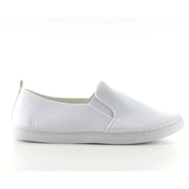 Tenisi eleganti JX31 ​​​​albi cu slip-on