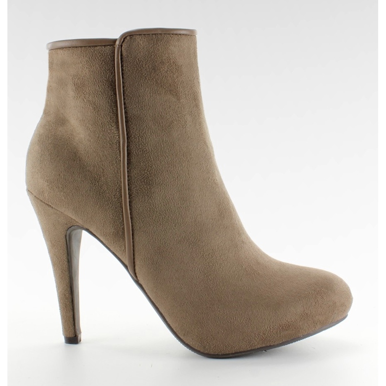 Tocuri înalte din piele de căprioară SAS-8F8534 maro