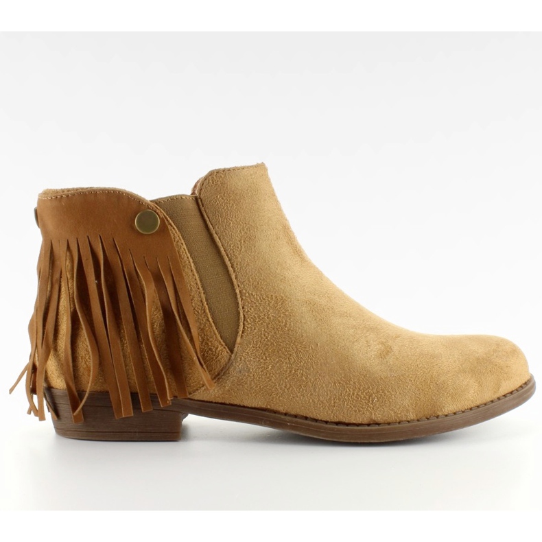 Cizme Jodhpur cizme detasabile ciucuri 9177 Bej