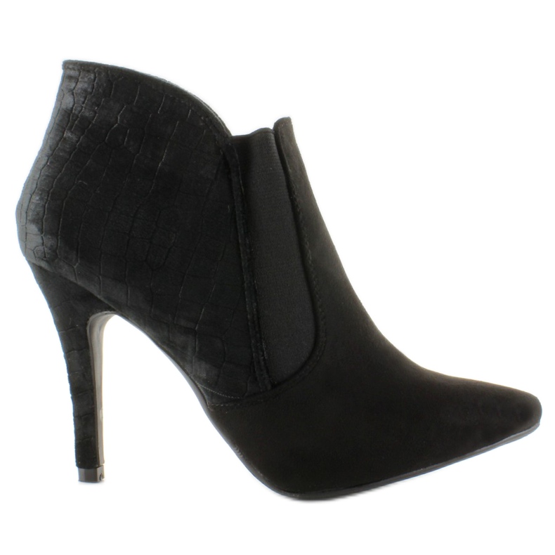 Cizme elegante pe piele intoarsa cu toc inalt 1080 Black negru Cizme elegante pe piele intoarsa cu toc inalt 1080 Black negru