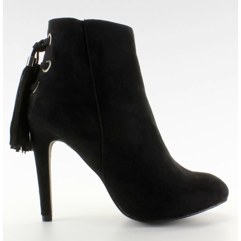 Cizme cu franjuri cu ciucuri 66-217 Negru