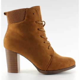 Cizme din piele de căprioară dantelată C306 Camel maro Cizme din piele de căprioară dantelată C306 Camel maro