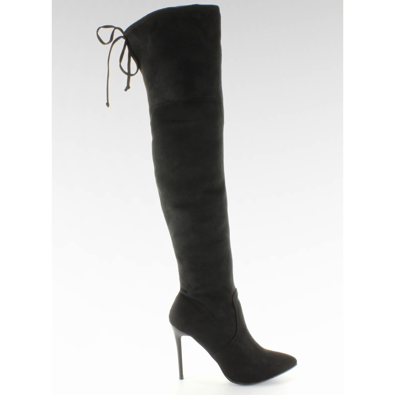 SY-10 Cizme cu o coadă neagră legată de coapse negru