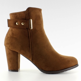 Cizme cu catarama aurie XD-08 Camel maro Cizme cu catarama aurie XD-08 Camel maro