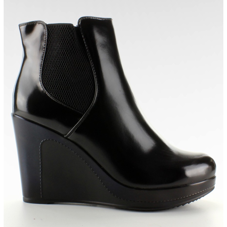 Cizme Jodhpur negre pe pană Negru