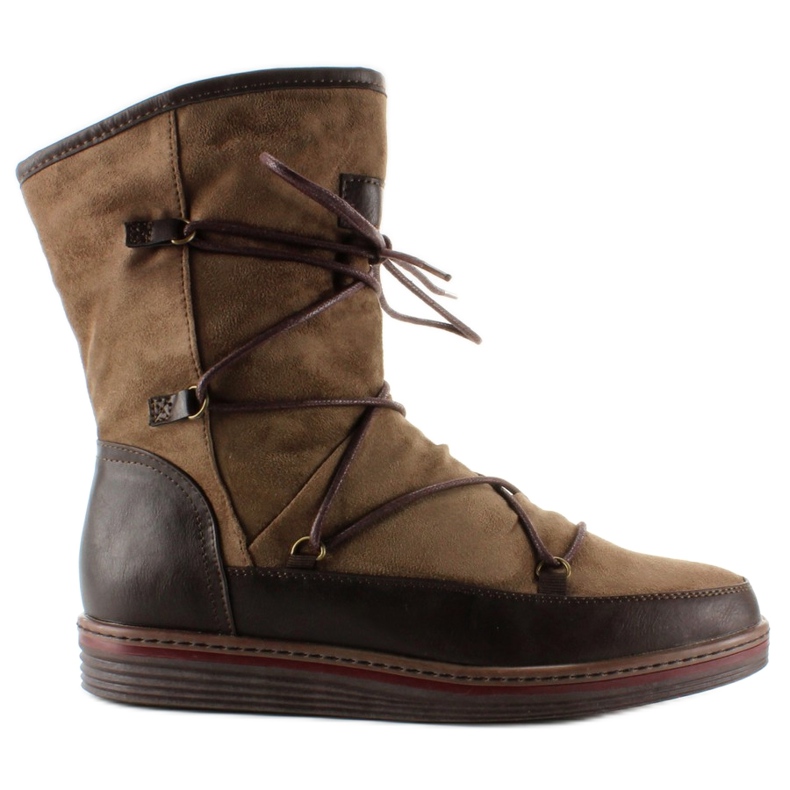 Cizme din piele intoarsa pe jumatate K1650002 marron maro Cizme din piele intoarsa pe jumatate K1650002 marron maro