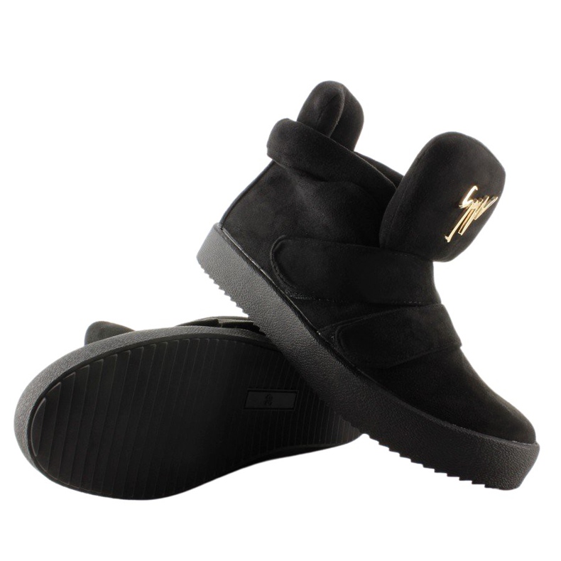 GF-jx29 Tenisi negri din piele intoarsa negru