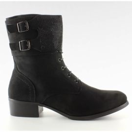 Cizme din piele de căprioară ZW16279A negru Cizme din piele de căprioară ZW16279A negru